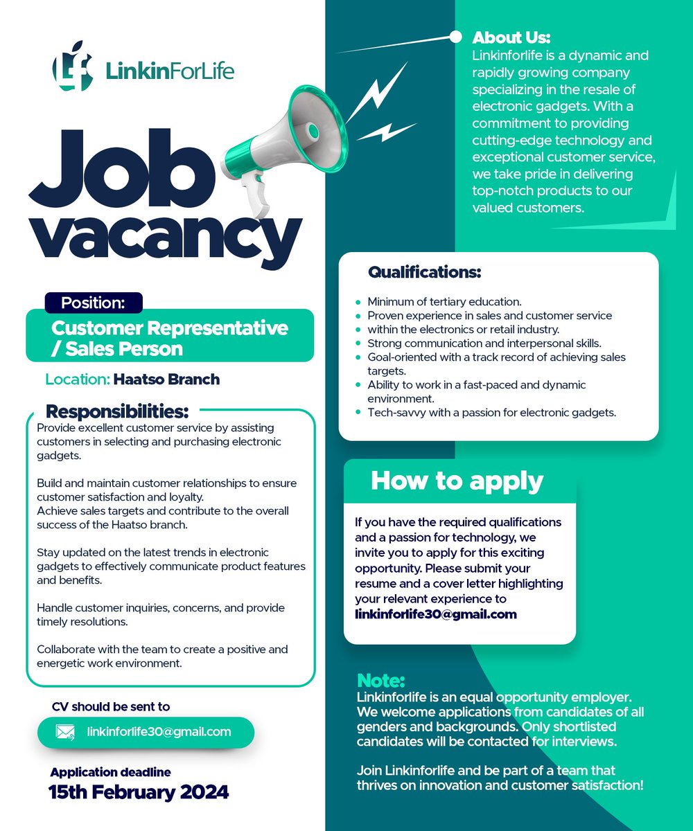 ForLinkin's tweet image. #LinkinForLife is hiring!

Spread the word