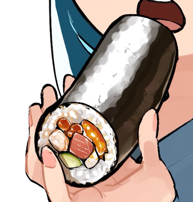 恵方巻きくっそ頑張って描いたから見てくれや 