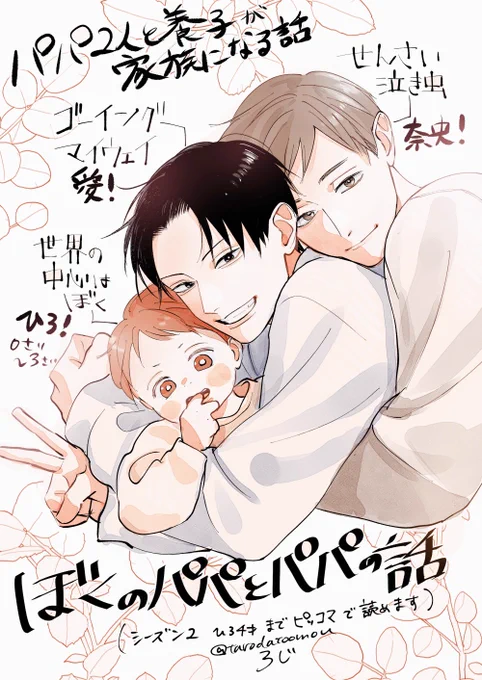 せっかくなので、投票期間中に各作品の紹介絵を描きたいと思います。
まずはデビュー作「ぼくのパパとパパの話」
#BLアワード2024 (次に来る部門) 