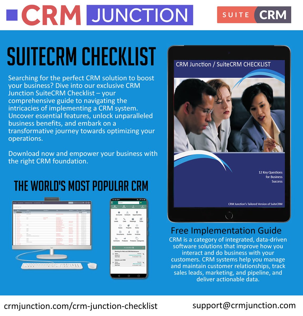 Learn why CRM is so crucial to your business.  Download for FREE crmjunction.com/crm-junction-c…