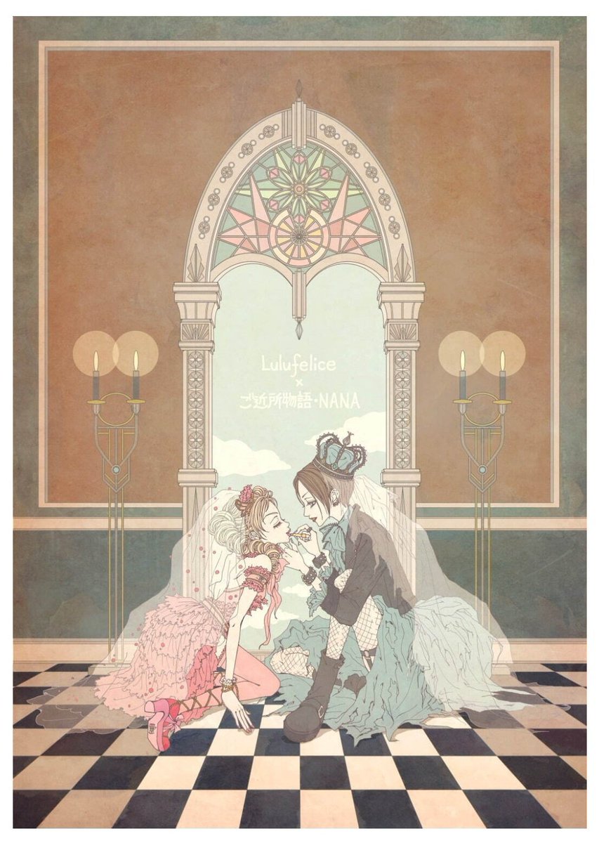 nanahachinokoto's tweet photo. みんなー！！矢沢あいウエディングドレスだよー！！！新規の絵だよー！！実果子とナナ…っ！！激アツ！！！ https://t.co/uaUJ5JLARF