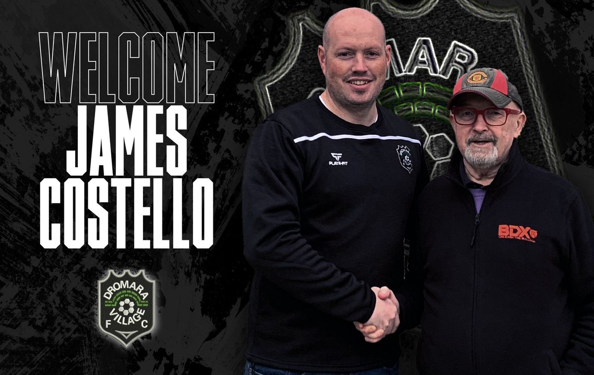 We are pleased to announce that James Costello has been appointed as our new First Team Manager. 

With his Uefa B Licence coaching qualifications, extensive Irish &amp; Amateur League playing experience and local football knowledge,we look forward to the working with James. 

#dvfc