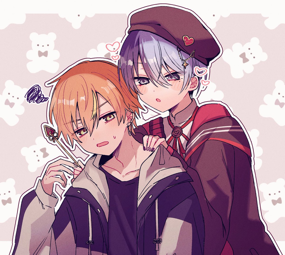 らくがき  (🎧🐹/🥞☕️)