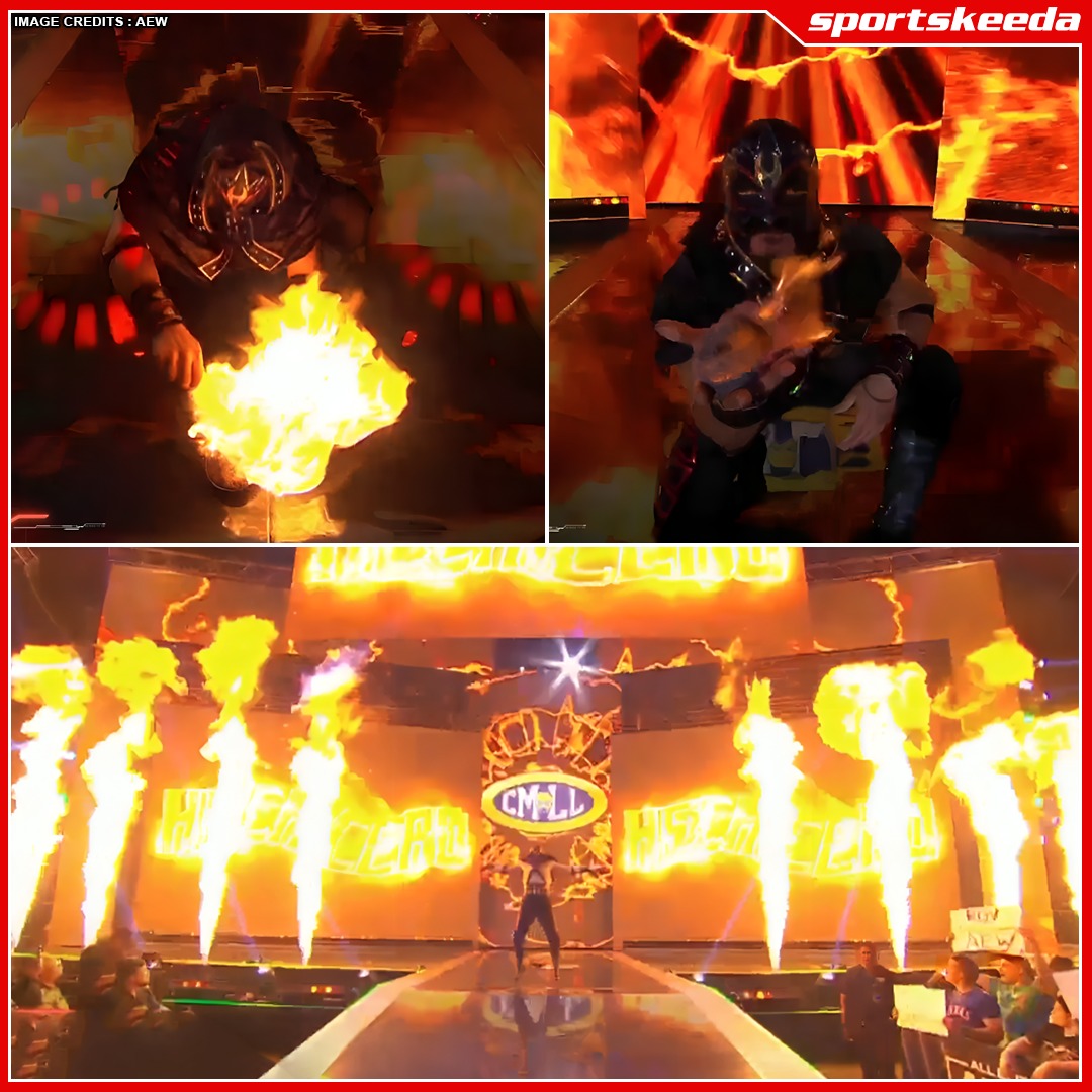 Sportskeeda Wrestling on X: "Hechicero's entrance is 'lit'erally fire ?  #AEWCollision #AEW https://t.co/Fl5AQW5DeN" / X