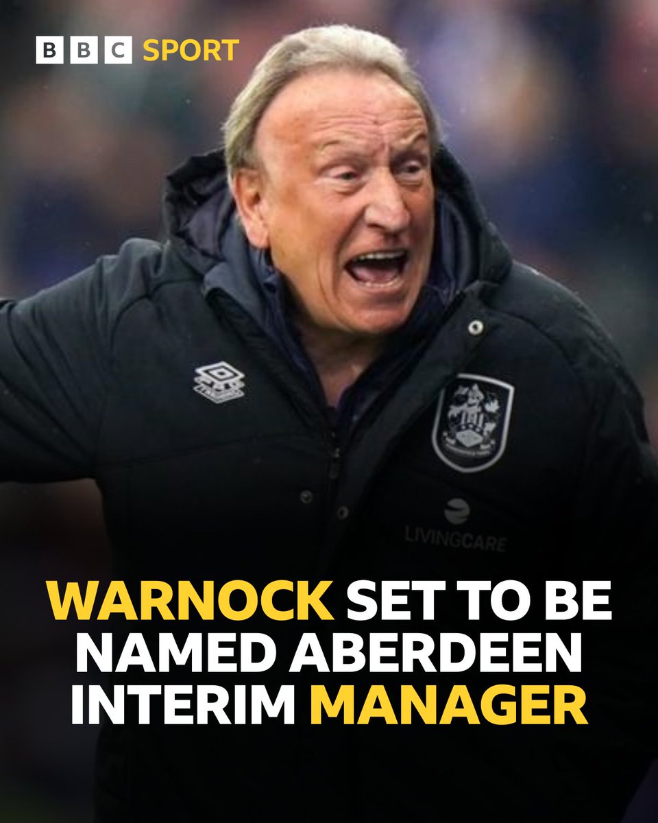 Neil Warnock is expected to be named Aberdeen interim manager until the end of the season ✍️⚽️

#BBCFootball