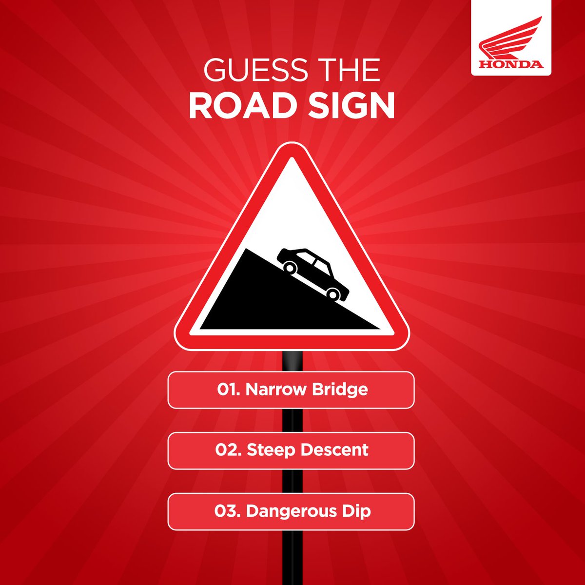 honda2wheelerin's tweet photo. Guess the right answer 

#Honda #ThePowerOfDreams https://t.co/qy42yPySpU