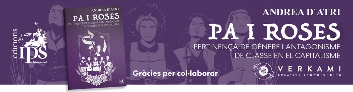 📢A #10AnysPaiRoses volem publicar la 1ºedició en català del llibre: Pa i Roses. Pertinença de gènere i antagonisme de classe en el capitalisme, per <a href="/andreadatri/">Andrea D'Atri</a> 
🙌🏽 Necessitem la vostra col·laboració a la campanya de 40 DIES!
COM?👉🏽 vkm.is/pairoses <a href="/verkamiCAT/">Verkami .CAT</a>