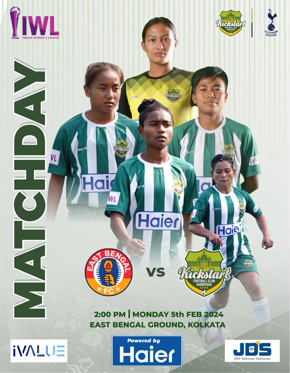 Kickstart_fc's tweet photo. The girls are fired up and ready to pack a punch against East Bengal FC today for the win! πͺ
Drop in your predictions below! π
#IndianFootball #AmagiCorporation #Haier #IValueGroup #JDSsoftware #KickstartFC #tottenhamhotspur #bangalorespurs #IWL #shepower #womeninfootball https://t.co/IoUbU00tLU