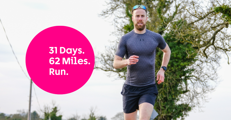 CR_UK's tweet photo. RUNNING 62 MILES IN MARCH IS ABOUT CONSISTENCY:
1 March - run 2 miles…
2 March - run 2 miles…
… You get the picture. Build a habit. Build stamina. 
By 31 March you’ll have run 62 miles, got your running back on track AND have helped fund life-saving research.