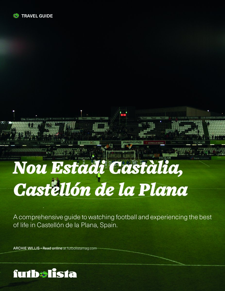 'Make the pilgrimage to Castàlia to witness a passionate, endearing love affair with a local team', writes @_archiewillis. 🚆How to get to the stadium 🎟️How to buy a match ticket 🥘Where to eat and drink 🏛️Where to visit Read here: futbolistamag.com/nou-estadi-cas…