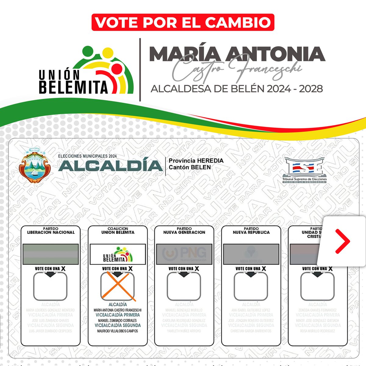 unionbelemita's tweet photo. ¡Las 35 Juntas Receptoras de Votos de nuestros 3 Centros de Votación están ABIERTAS!

Acérquense y elijamos el cambio que nuestro Belén necesita.

Votemos por María Antonia Castro y Unión Belemita 🟢🟡🔴 en las tres papeletas. Recuerden marcar la segunda casilla a la...
(1/2) https://t.co/dmEBLe6jue