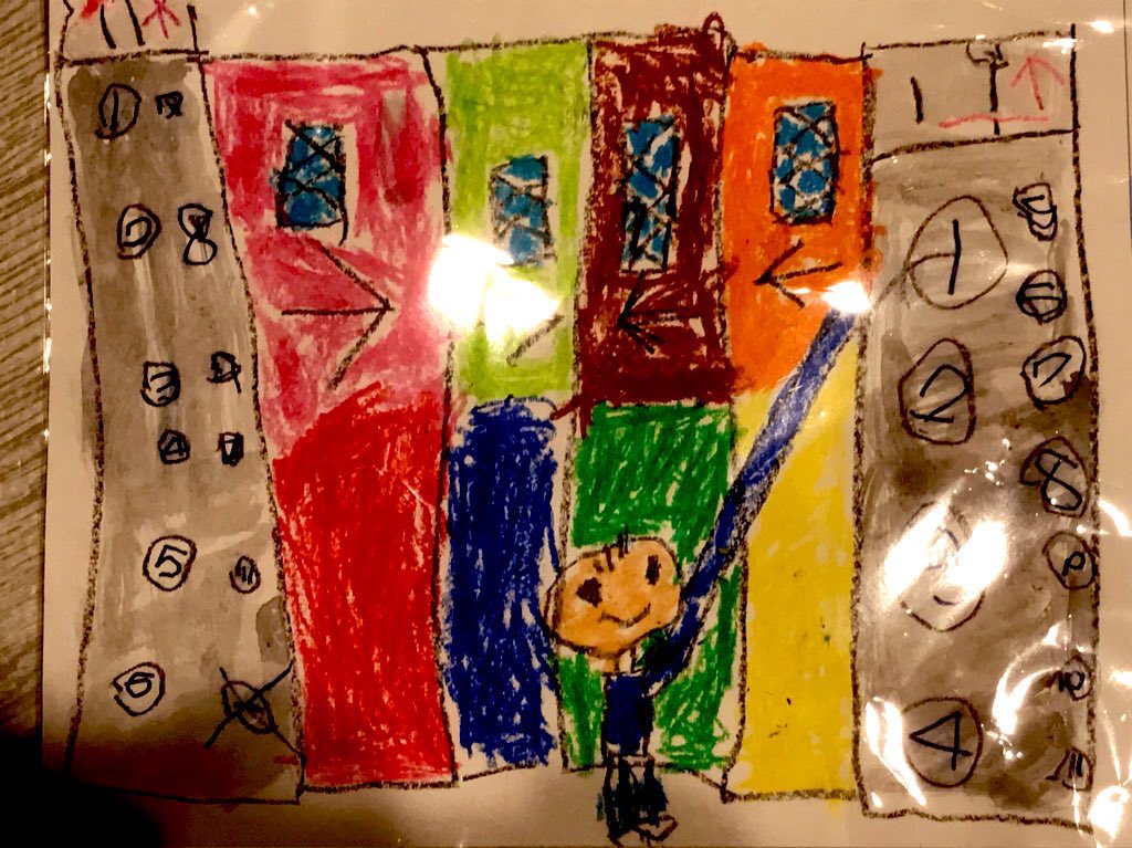 fmkr2kids_mn's tweet image. #全国児童画コンクール
行きつけのスーパーのグループが毎年行っているコンクールで入選をいただきました。エレベーターも好きな長男。ボタンの形や音声でどこどこ社と予想する長男。推しはフジテック製。
#FUJITEC
#エレベーター