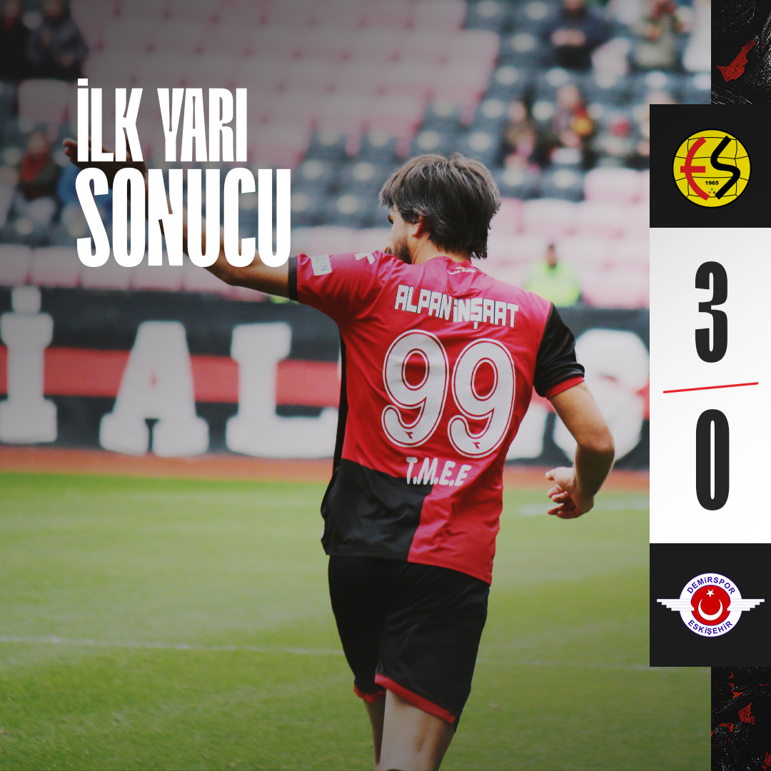 Eskisehirspor's tweet photo. İlk Yarı Sonucu | Eskişehirspor 3-0 Eskişehir Demirspor
#ESKvDEM https://t.co/TvetUwJiYh