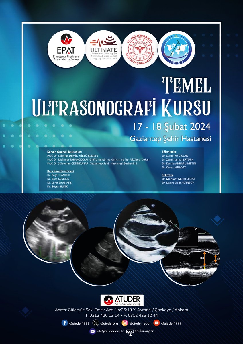 atuder.org.tr/.../711/temel-…
Temel Ultrasonografi Kursu Gaziantep , 17 - 18 Şubat 2024 atuder.org.tr/etkinlikler/82…
@atis_emre
<a href="/BoraATUokm/">Bora Cekmen</a>