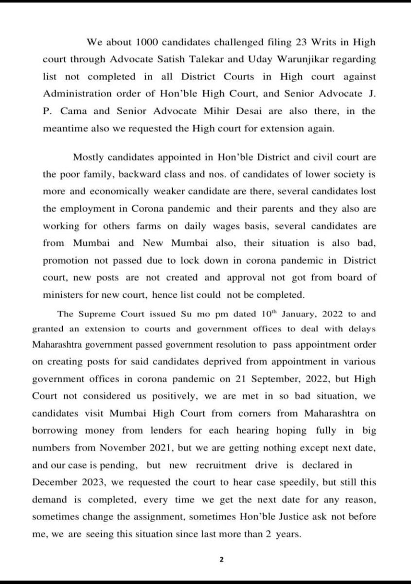MaliBharat30813's tweet photo. #maharashtra_districtcourtrecruitment2018_needjustice
@devendra4maha
@mieknathshinde
@draupadi_murmu7
@PMOIndia
@D_Y_Chandrachud
@maha_governor
@Dev_Fadnavis
#Maharashtra
@ANI
@satyajeettambe
@LoksattaLive https://t.co/rOMoRqmxYz