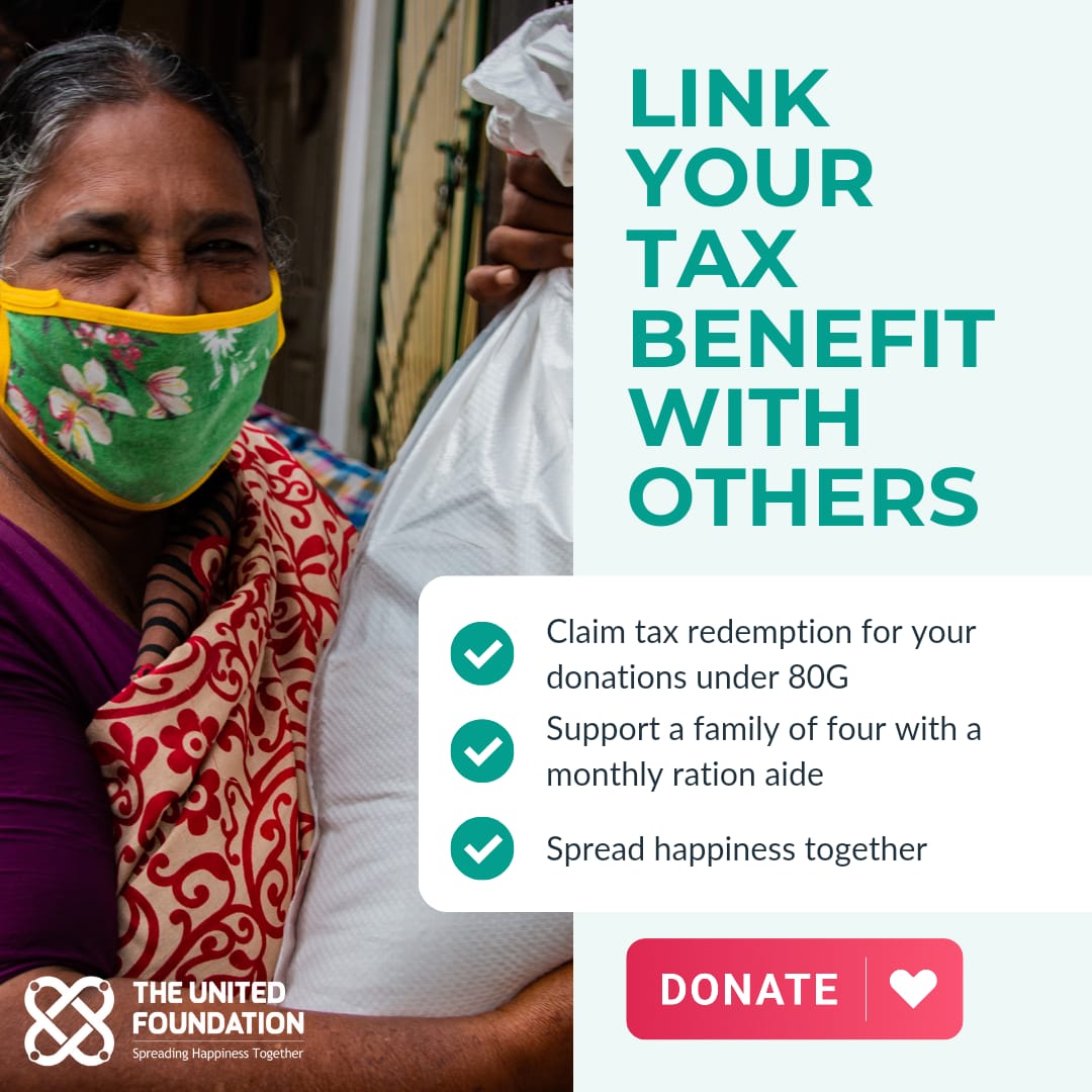 TUFIndia's tweet photo. Help yourself by helping others!  Claim tax benefits for every donation under 80G. Donate for our bread basket initiative today. DM for support. #tufindia #breadbasket #savetax https://t.co/qvH5i5oCLr