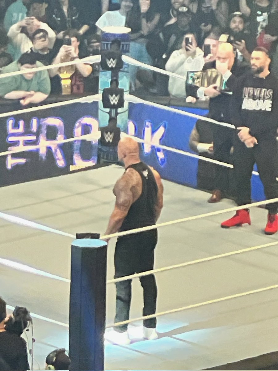 As a birthday gift for the men & boys in my family, Michelle gave the guys a night out with tickets to WWE Friday Night Smackdown. The highlight for my son's was seeing @TheRock . #WWESmackdown #BIRMINGHAM #Alabama #guysnightout #familyfun