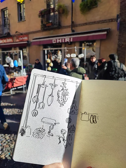 カーニバルでUrban sketch 楽しかった