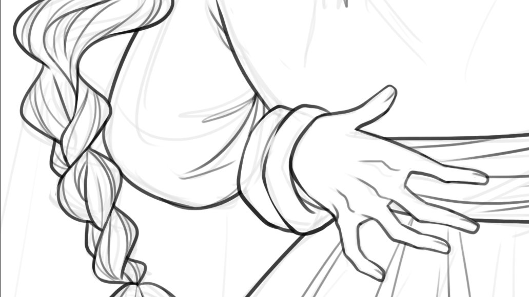 deesdoodlesss's tweet photo. How do hands work?? How do braids work?? Who knows!!! Happy #wipweekend everybody~โจ
#digitalart #photoshop #sketches #lineart https://t.co/sBe35Mfseo