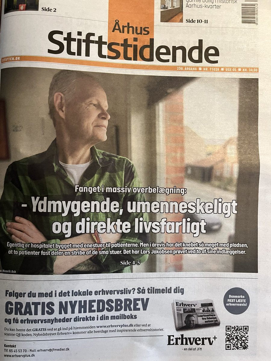 lars_jak's tweet photo. Fortæller i @stiftendk idag om at være indlagt på dele-stue i psykiatrien på AUH, og den manglede politiske handlekraft ved ikke at gribe ind #AUH #psykiatrien #EnAfOs #sundpol #dkpol https://t.co/QMmra89QFz
