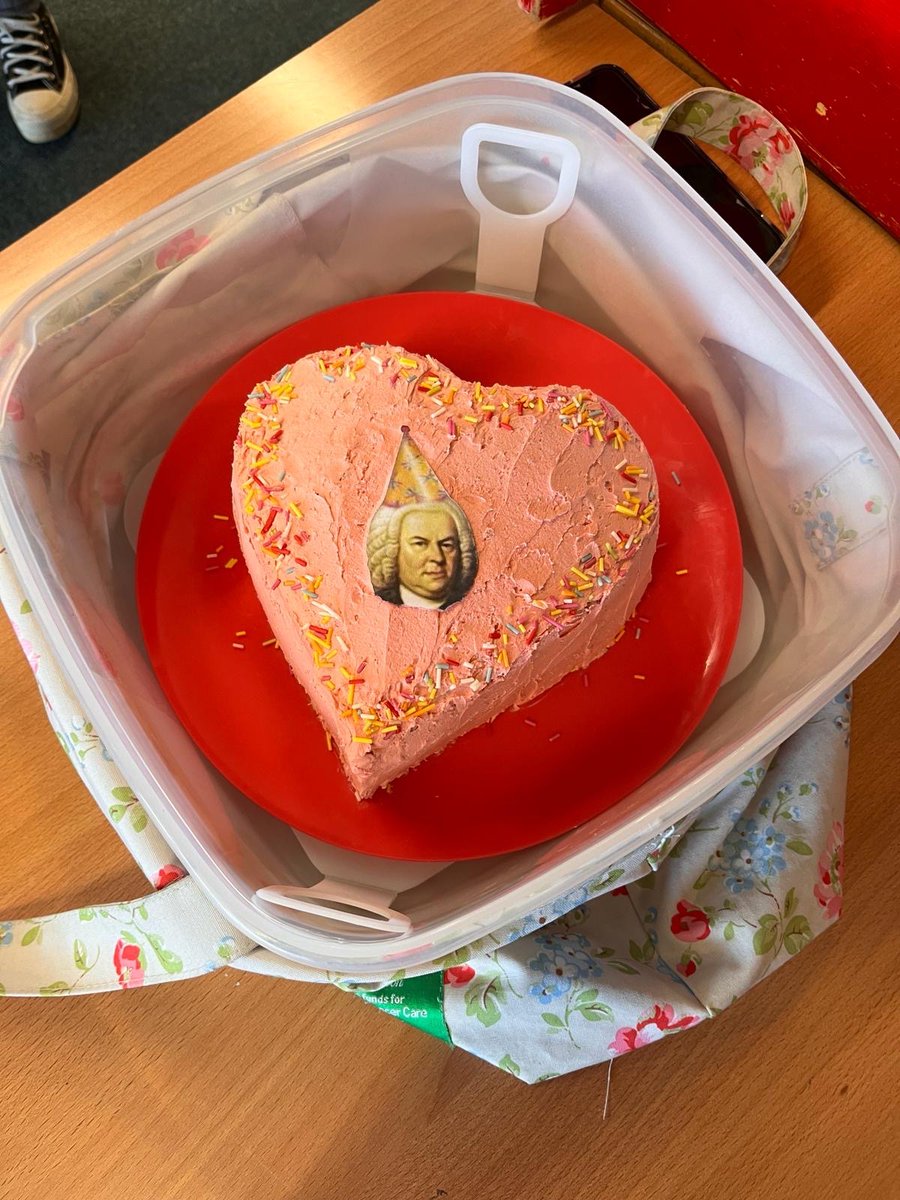 Another week and another cake Friday from year 13. Turns out our A level class really do LOVE Bach and his chorales! Well done Charlotte!