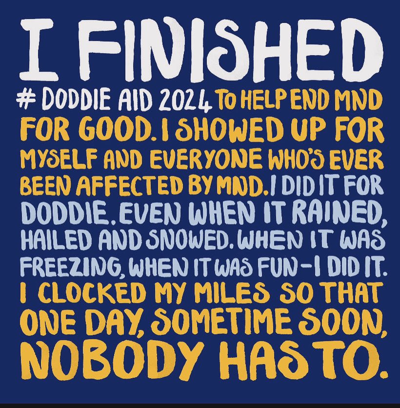 To everyone who took part in this years @doddie_aid , well done, congratulations…and thank you ❤️ @MNDoddie5 @DoddieTeamSouth