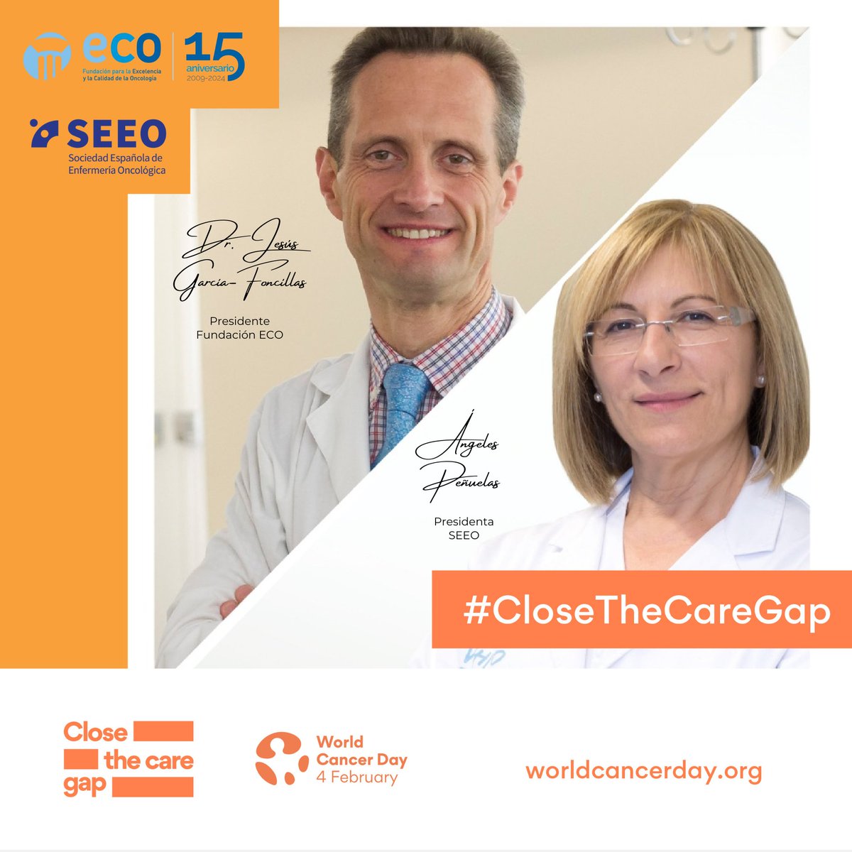 #DíaMundialContraelCáncer Conscientes del papel fundamental que la #enfermería desempeña en el cuidado integral de los pacientes oncológicos, hemos querido unir fuerzas con @_SEEO_ en el marco de la campaña #CloseTheCareGap de @uicc