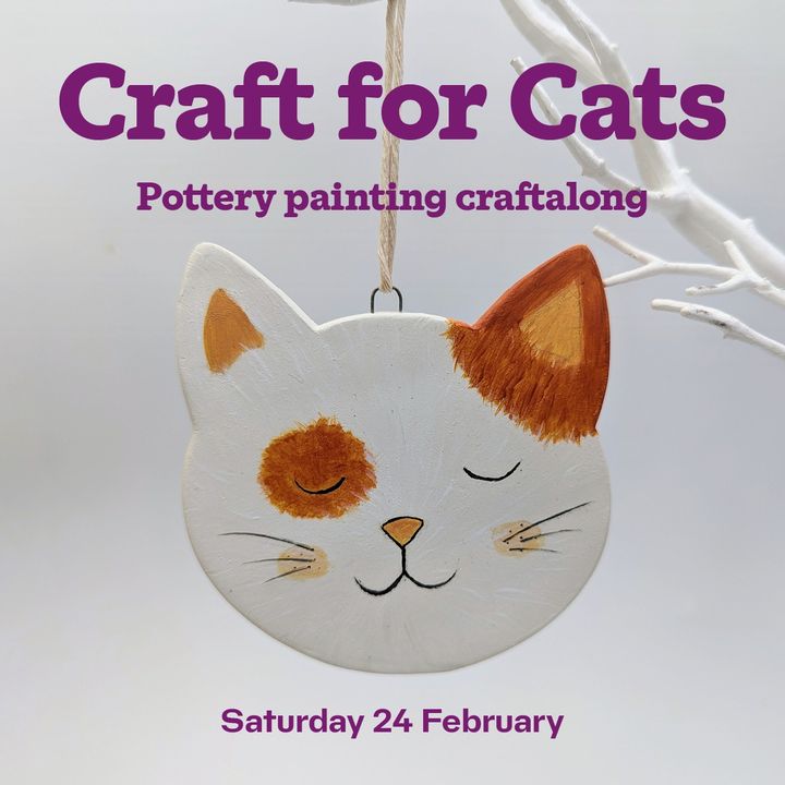 As I'm sure that you all know, we've taken inspiration for our first Craft for Cats this year from #TheGreatPotteryThrowdown. (On tonight on Channel 4.) 

This time, you can learn painting skills and techniques to paint your own cat-shaped pottery decoration and bring...1/3🧵