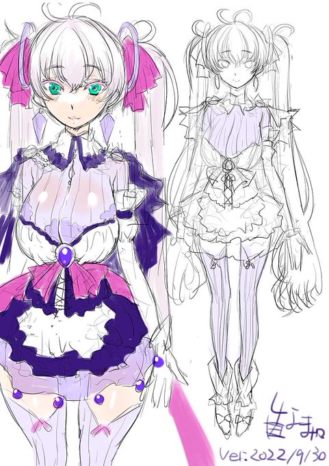 うちの子のデザイン考えてたのももう1年半近く前かぁ…さっさとデザイン確定させたいけど忙しすぎて無理だ… 