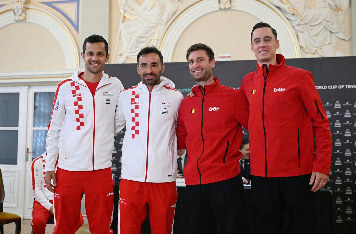 Day 2! Doubles time! Come on @sandergille amd @joranvliegen 💪🇧🇪 watch live on @sporza (sporza.be/nl/ ) or @rtbf auvio (auvio.rtbf.be) #daviscupqualifiers #crobel