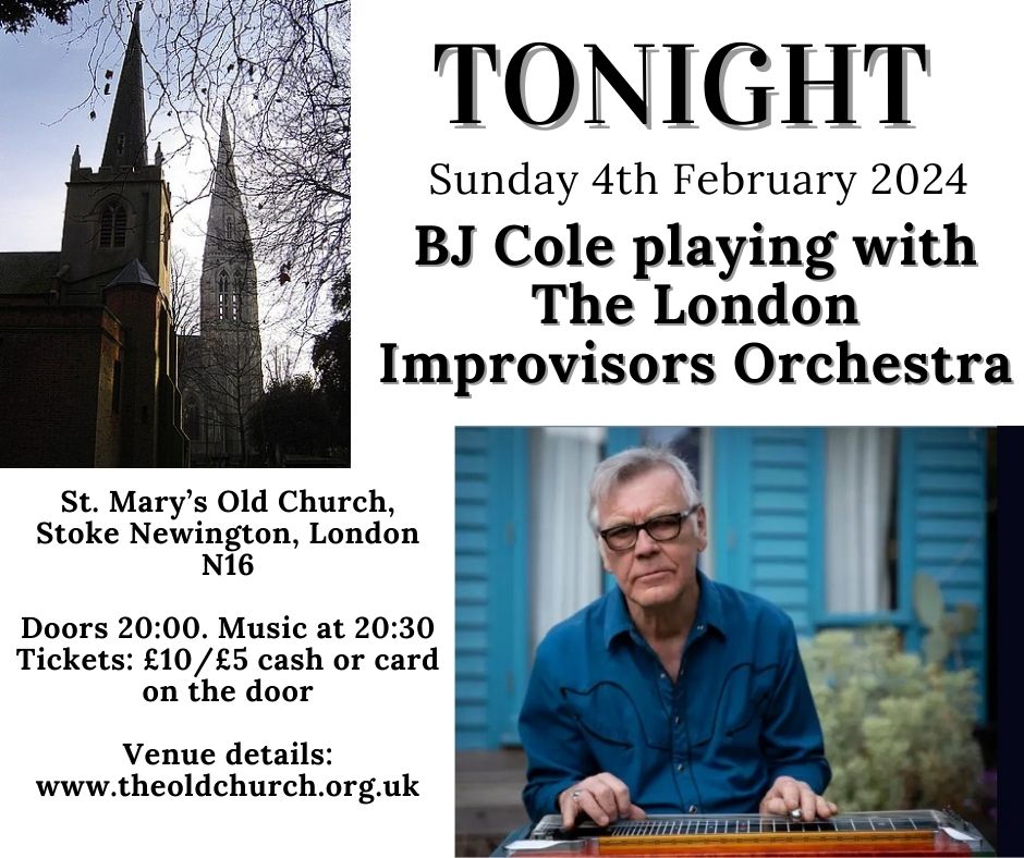 Beejcole's tweet photo. BJ Cole has played with The London Improvisors Orchestra over the years, helping to create their unique, eclectic sound. It should be a marvellous evening! Hope to see you there. https://t.co/wN3xwpoKms