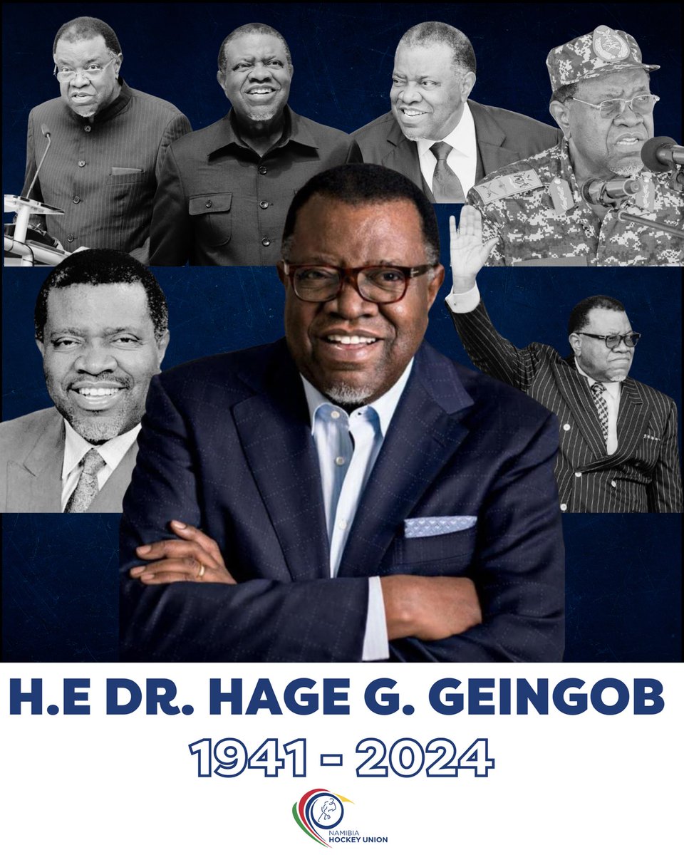 The NHU wishes to extend its heartfelt condolences to the nation of Namibia on the passing of President Dr. Hage Geingob. Our thoughts are with his family and fellow Namibians as we mourn the loss of a leader who believed in the power of sports to unite, discipline and inspire.🇳🇦