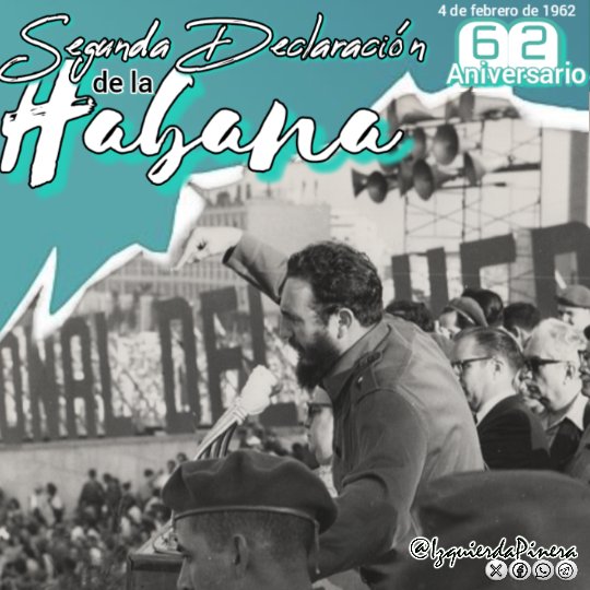 SanctiSpiritus1's tweet photo. 🇨🇺 #FidelPorSiempre "Porque esta gran humanidad ha dicho ¡basta! y ha echado a andar”. 
(...) Aprobada por el pueblo de #Cuba la II Declaración de La Habana". #CubaViveEnSuHistoria https://t.co/XuC8ODy5ej