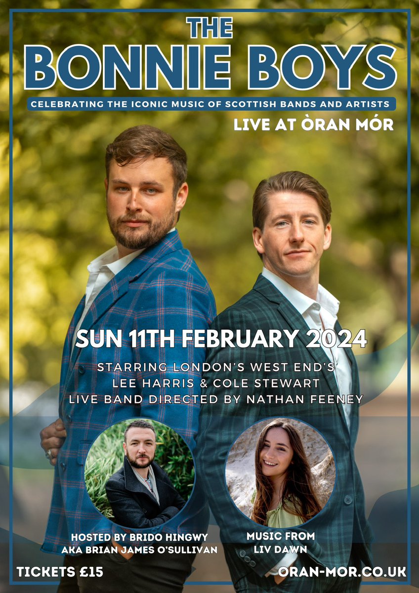 One week today! Creating this show has been absolutely wonderful. It feels very special ❤️ Please come along for a belter of a night! @OranMorGlasgow Sun 11th Feb, 5pm @bridohingwy @livdawnofficial