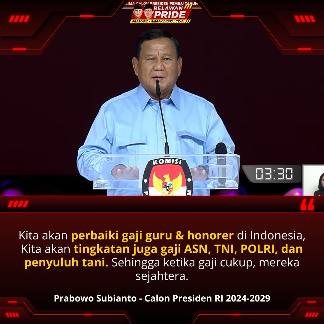 FDonghun's tweet photo. Gagasan program Paslon 02
#RelawanPride
#PrabowoGibranDigitalTeam
#debatcapres2024 https://t.co/wJxHxga6Nk