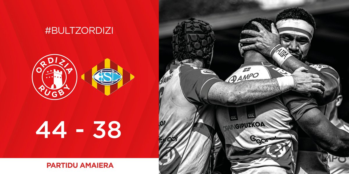 AMAIERA | FINAL

Ampo Ordizia 4⃣4⃣ - 3⃣8⃣ <a href="/UESantboiana/">U.E. Santboiana</a> 

#bultzordizi