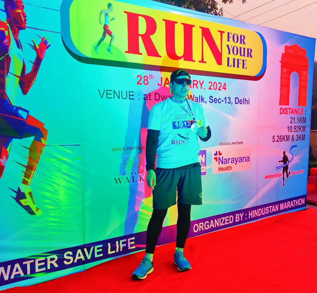 khangulzar94's tweet photo. #Hindustan__Marathon_2024
Run For your Life at Dwaraka Dehli  up-and-down format on a 10.5 km loop. 🏃🥈⏰49
Tufail Ramzan 
JKSportstime 
Yasir Wani 
Yaseen Wali 
Tajinder Singh Teji 
Mushtaq Bashir 
Fitness Sports Club Kashmir 
Akber Khan 
Uttam Dhar
@kheloindia https://t.co/jarTE0xGHB
