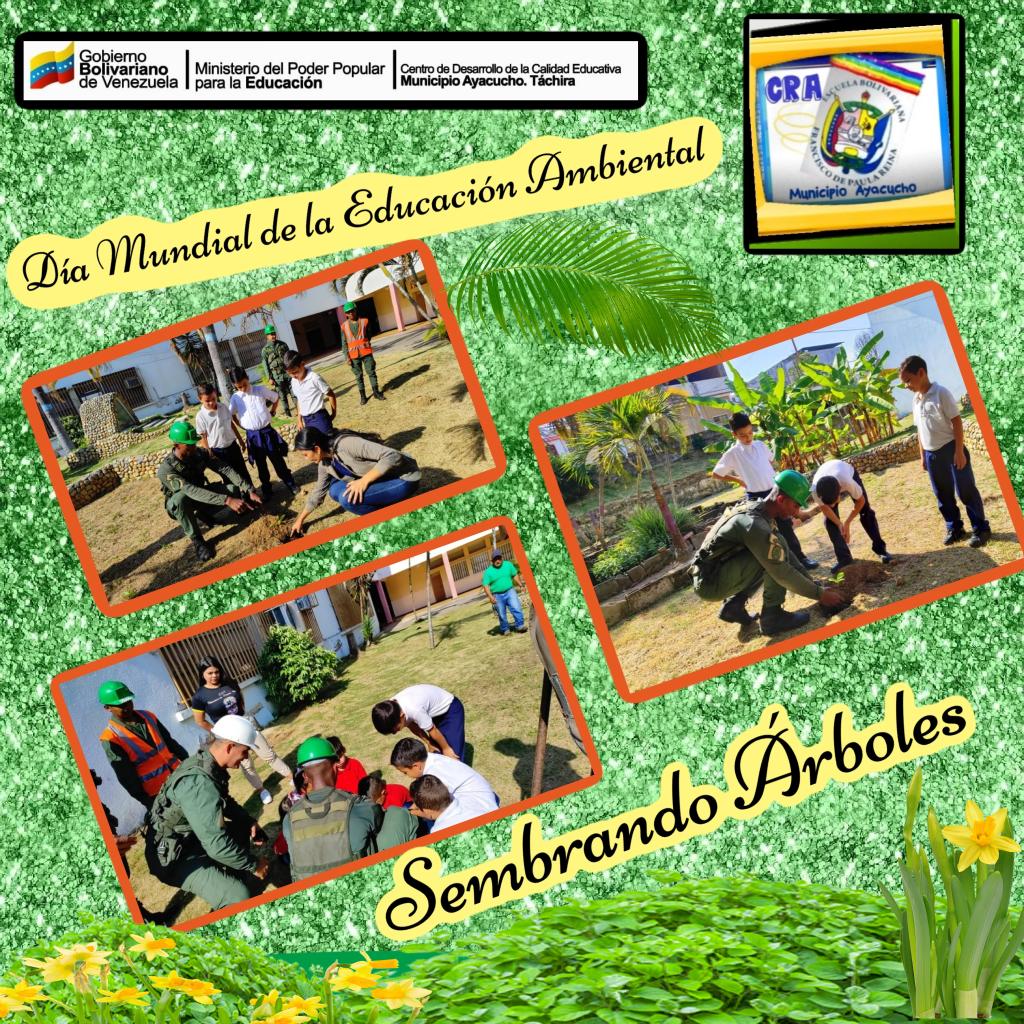 Celebrando el Día Mundial de la Educación Ambiental con la Siembra de Árboles. Escuela Nacional Francisco de Paula Reina. Municipio Ayacucho. @MPPEDUCACION  <a href="/CDCETachira/">CDCE Táchira</a> <a href="/Crazet2011/">Crazet2011</a> <a href="/cdceayacucho/">CDCE Municipio Ayacucho</a> <a href="/circuito4ayacu/">𝓒𝓲𝓻𝓬𝓾𝓲𝓽𝓸 𝓔𝓭𝓾𝓬𝓪𝓽𝓲𝓿𝓸 4</a>