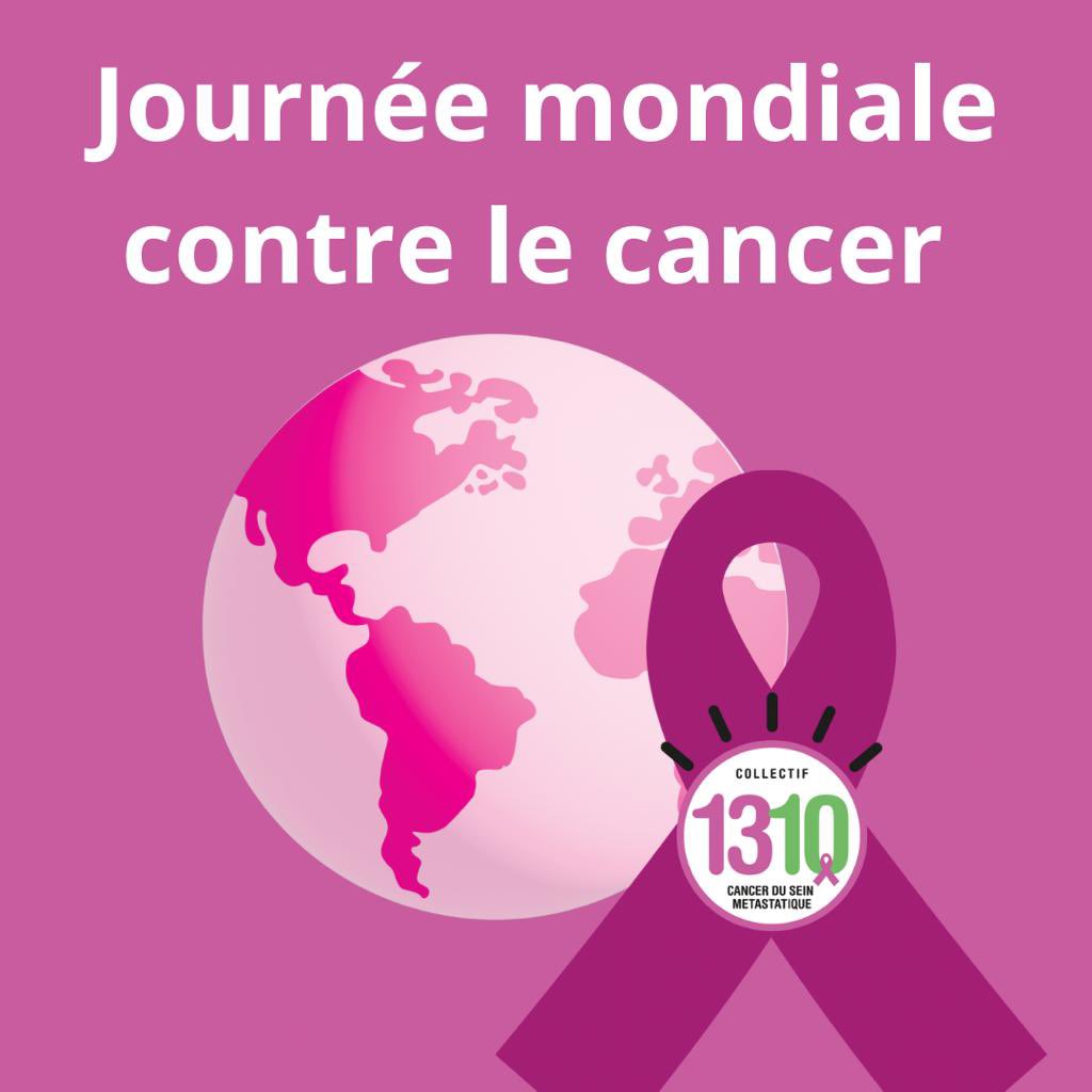 🌎 #JournéeMondialeContreLeCancer Soutenons les femmes avec un cancer du sein métastatique. Le Collectif 1310 les accompagne pour améliorer leur vie. Rejoignez-nous sur collectif1310.fr 💜
#Collectif1310 #CancerDuSeinMétastatique