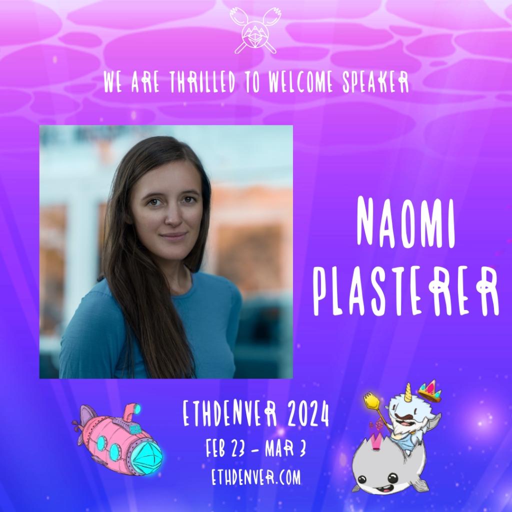 🎤 SPEAKER ANNOUNCEMENT 

🟣 We are THRILLED to welcome <a href="/NaomiPlasterer/">Naomi Plasterer</a> from <a href="/xmtp_/">XMTP</a> as an #ETHDenver2024 speaker!