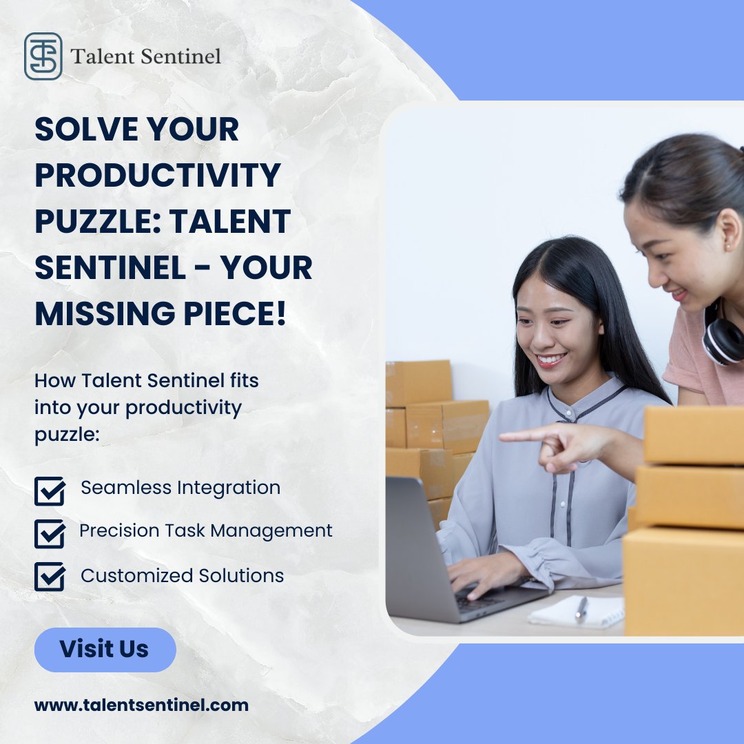 TalentSentinel's tweet photo. Ever feel like something's missing in your productivity puzzle? Talent Sentinel is here to fill that gap and complete the picture with our game-changing VA services! Visit https://t.co/bNCyiKFGGg and discover how Talent Sentinel is the missing piece to elevate your productivity! https://t.co/3QMFe0ESJ0