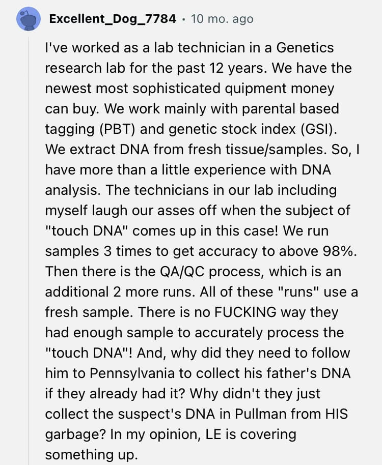 Storm_OZ2023's tweet photo. This is how AT is going to get the DNA tossed out! #Idaho4 #touchdna #truecrime https://t.co/nx4v4XCznE