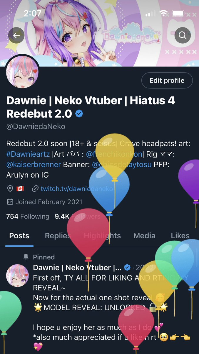 DawniedaNeko's tweet photo. Good morning~! It’s my birthday today 🥳💜

The neko is…still young x3 🩷

Just so u know, I have a bday bash tonight at 8:45pm MST!

Pls try to stop by 🥰

🎨: donachan on discord :3 https://t.co/zFuesFcJPp