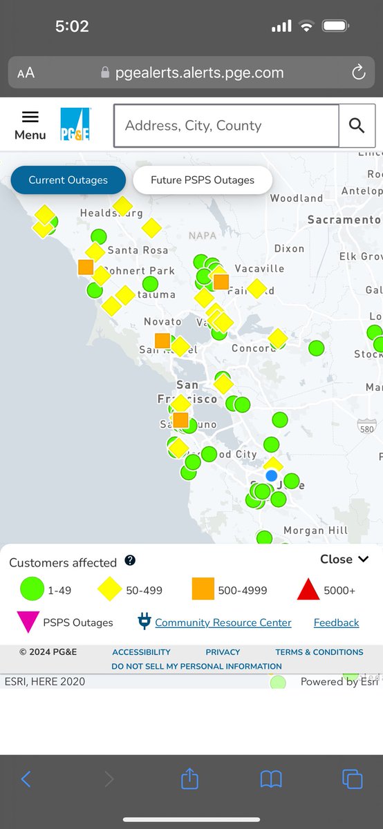 RobMayeda's tweet photo. Gusts to 49 mph in Napa in the last hour and not a surprise unfortunately that power outages are increasing. Peak wind expected mid morning to late PM today. #CAwx 2/4/2024 https://t.co/4GZQT0bPQZ