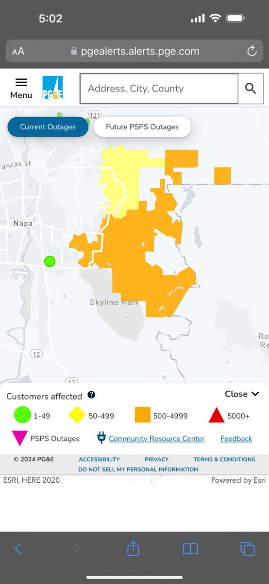 RobMayeda's tweet photo. Gusts to 49 mph in Napa in the last hour and not a surprise unfortunately that power outages are increasing. Peak wind expected mid morning to late PM today. #CAwx 2/4/2024 https://t.co/4GZQT0bPQZ