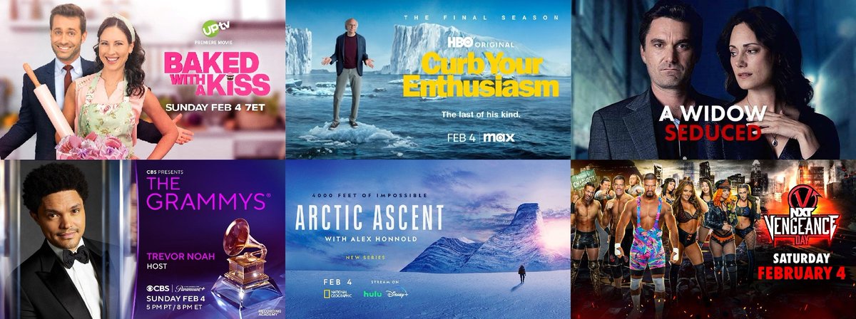 NoReruns's tweet photo. On TV Tonight: https://t.co/5ucHcrD7jk #CurbYourEnthusiasm #ArcticAscentWithAlexHonnold #BakedWithAKiss #AWidowSeduced #VengeanceDay #HowIGotHere premieres #Grammys #MissScarletandtheDuke #AllCreaturesPBS #FunnyWoman #MonsieurSpade https://t.co/yeloZGFVau