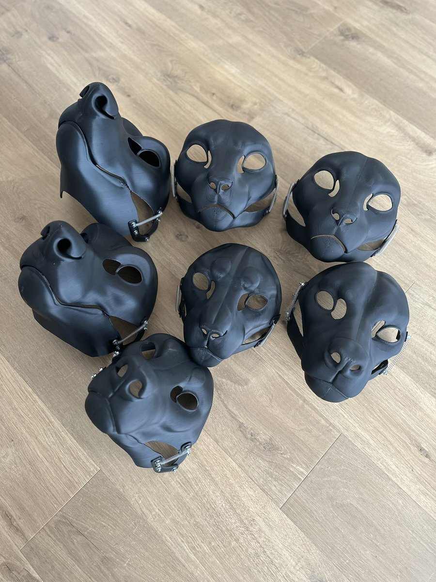 FurryFactory's tweet photo. Fursuit headbases ready for packing and shipping! #fursuit #fursuitbase #fursuitheadbase https://t.co/Cf8VBTROCe