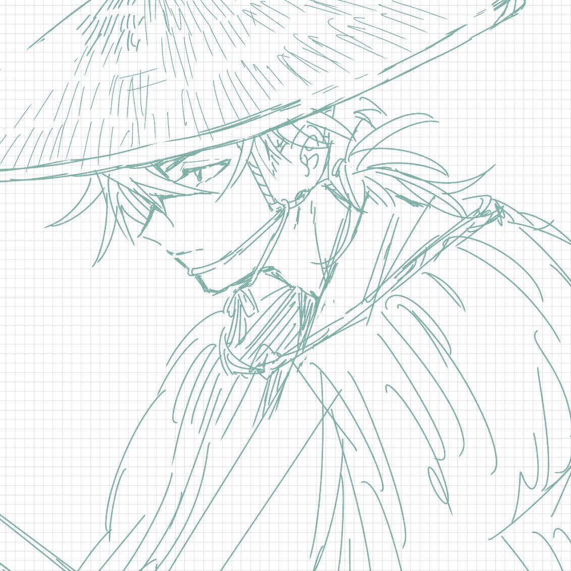 お絵描き会の写真撮ってなかった いい感じに描けたしんさくと坂本さんを上げるぜ 
