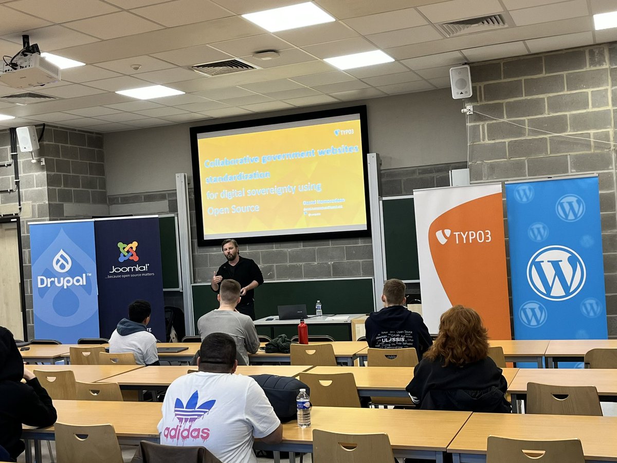 Mathias Bolt Lesniak (@provenpudding) on Twitter photo “Collaborative government website standardization for digital sovereignty using #OpenSource” with <a href="/carpatic/">daniel homorodean</a> from #TYPO3 at <a href="/fosdem/">FOSDEM @fosdem@fosstodon.org</a> in the #OpenWebsiteAlliance room. “Collaborative government website standardization for digital sovereignty using #OpenSource” with <a href="/carpatic/">daniel homorodean</a> from #TYPO3 at <a href="/fosdem/">FOSDEM @fosdem@fosstodon.org</a> in the #OpenWebsiteAlliance room.