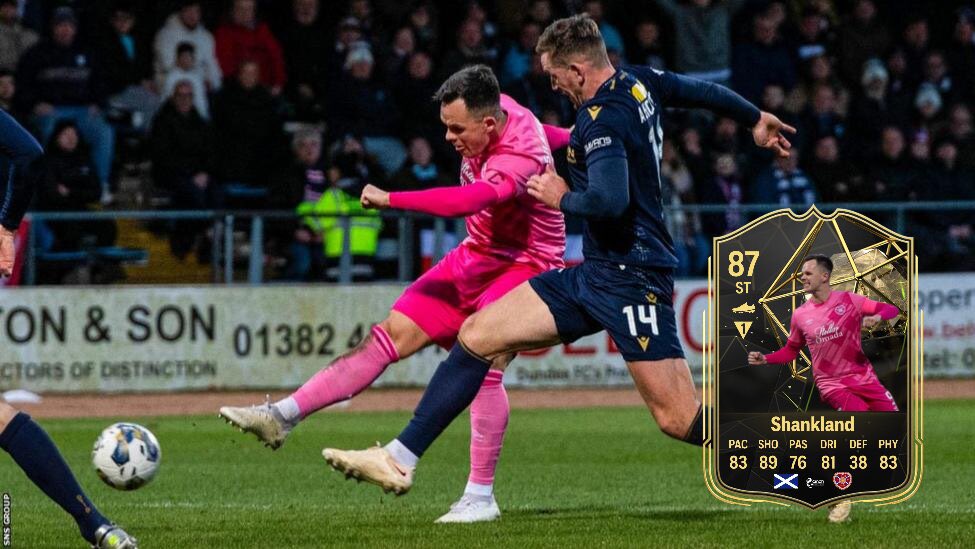 2 goals and an assist for Shankland yesterday. Will we see him receive a TOTW card in FIFA this week? 🇱🇻👀#HeartsFC #HMFC #EASports #Shankland #FIFA